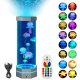Jellyfish Lava Lamp 17 Colors Changing 15inch Jellyfish Lamp With Remote Control USB Plug-in Bubble Fish Lamp Kids Night Light C